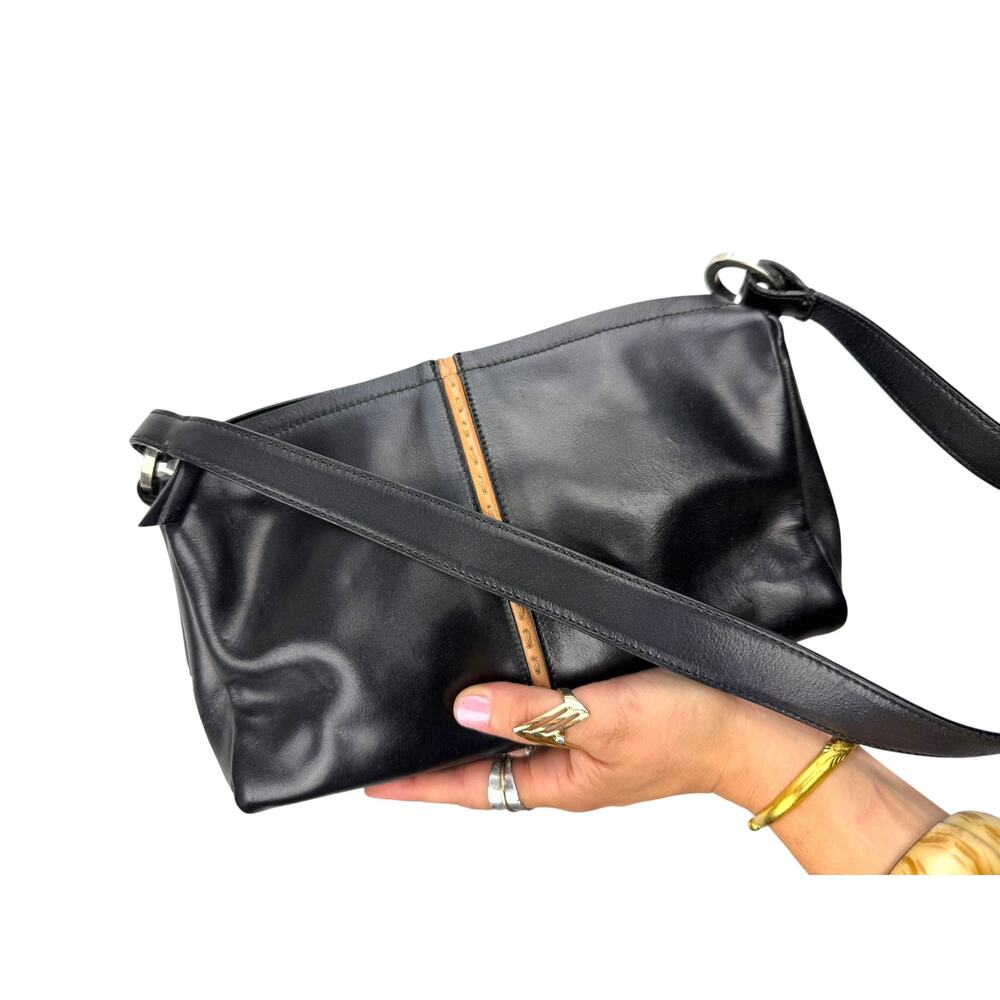 90's designer FRANCESCO BIASIA genuine leather shoulder bag